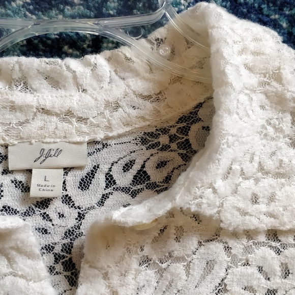 J. Jill lacy button-down top - Picture 2 of 7